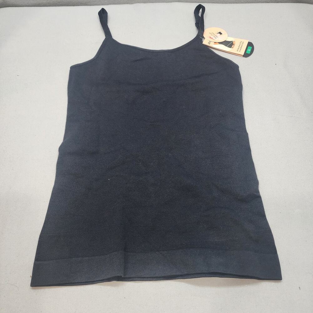 SHAPERMINT ESSENTIALS 62001 All Day Every Day Scoop Neck Cami‎ in Black - Size L